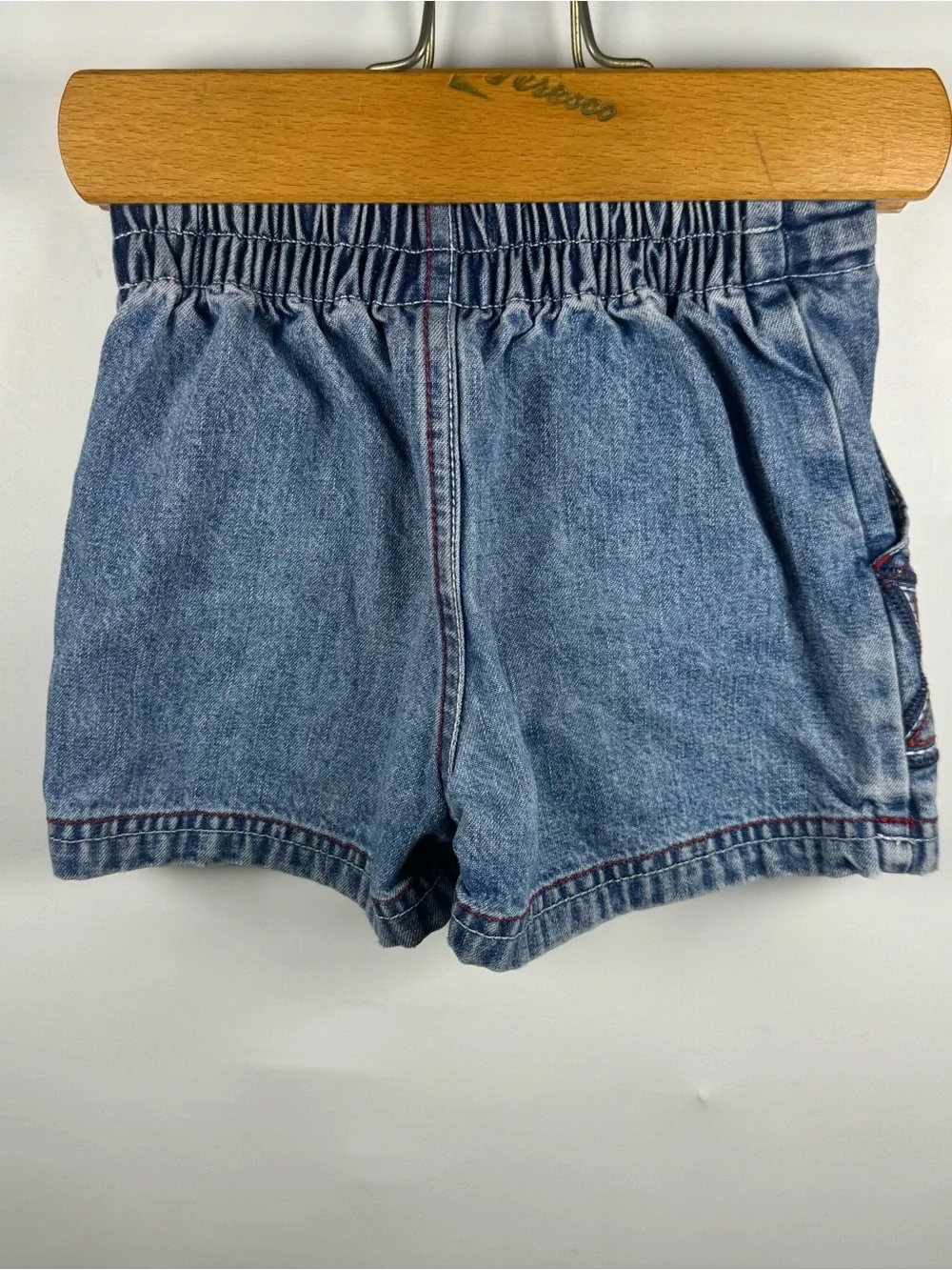 Y2K OshKosh B’gosh Girls Blue Denim Skort 3T Star Embroidered Americana Western